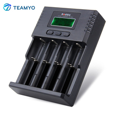 New Arrival Soshine H4 Li-ion NiCd NiMh LCD Digital Intelligent 4-Slot Battery Charger with EU / US Adapter Car Cable 100- 240V