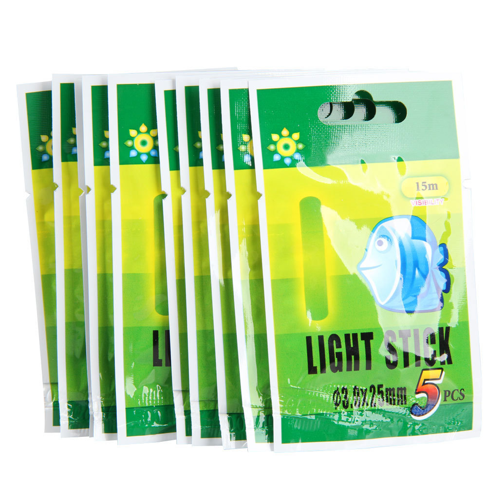 50Pcs 3 25mm Fluorescent Chemical Glow Sticks Green Lightstick for Fishing US V