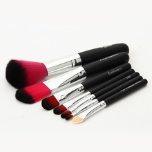 Sweet Girl Hello Kitty Pink Black Iron Case Makeup Brush Kit 7 PCS make up brushes