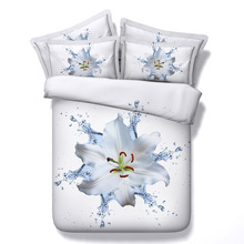 100% cotton 3d flower bedding 4pcs queen king nice wolf beauty fairness cosiness bedding comfortable gloriou comfort bedlinen