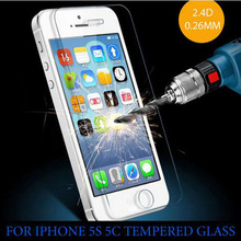 0.26 mm for iphone 5 Tempered Glass for iPhone 5 5s Screen Protector Screen Protector 5c premium 5S Front clear screen protector