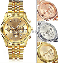 Envío gratis MlCHAEL ~ korss hombres mujeres relojes, moda de acero inoxidable movimiento exacto del cuarzo del diamante pulsera 1mk1
