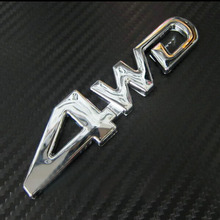 Free Shipping Car Rear Side Metal Decal 4wd Emblem Sticker Badge 3D Wheel Drive Auto Sticker