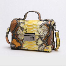 2016 new tide spell color gradient serpentine doctor bag Mini Luxury Handbags Women Bags Designer Shoulder Bag Famous Brand Tote