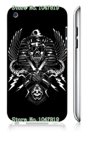 Mobile Phone Case Retail 1pc Skull Design Protective White Hard Case Cover For Ipod Touch 4 4th Free Shipping