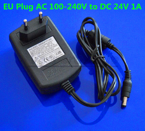 EU Plug AC 100 240V to DC 24V 1A Switching Power Supply Converter Adapter For RGB