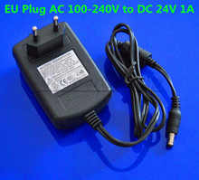 EU Plug AC 100 240V to DC 24V 1A Switching Power Supply Converter Adapter For RGB