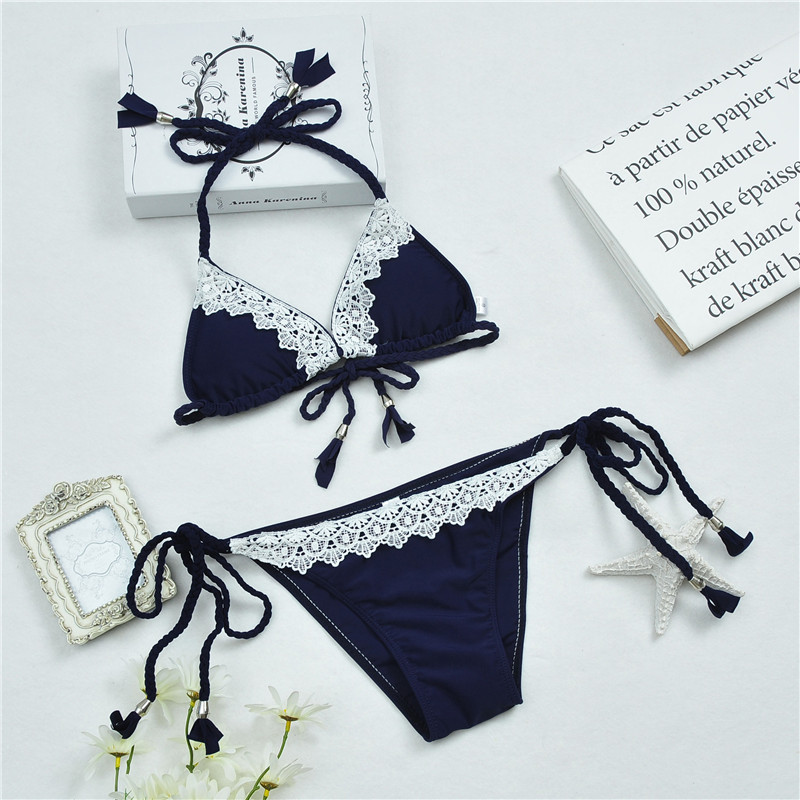 2016 New Sexy Handmade Crochet Bikini Set Fashion Female Swimwear White Swimsuit lace Top maillot de bain Push Up bikini 2016 New Sexy Handmade Crochet Bikini Set Fashion Female Swimwear White Swimsuit lace Top maillot de bain Push Up bikini