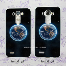 af18 earth view from space satellite illust art hard White Skin Case Cover for LG G3 G4 plastic case cover