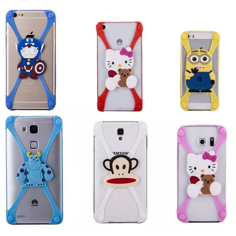 silicon cartoon case for iphone 6s case cover silicone soft transparent 3d brand for apple logo