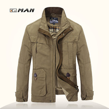 Khaki color Casual man winter jackets Men coats Army Military Outdoors High quality Stand collar Plus Mens coats business casual