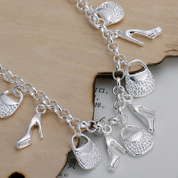 silver-charm-Bracelets-925-Sterling-Silver-Bracelet-Bangle-for-women-wholesale-fashion-jewelry ...
