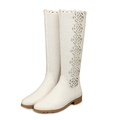 Soft Leather Solid Round Toe Women Fashion Mid-calf Boots,2014 New