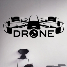 Air Drone Spy Wall Vinyl Decal Quadcopter Wall Sticker Aircraft Home Wall Art Decor Interior Removable Kids Room Design X101