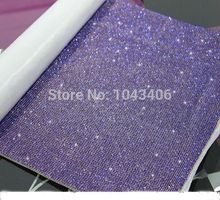 45*120cm/roll sapphire colors Rhinestone Mesh Trim Crystal Rhinestone in silver with Glue for Bridal Dress,Cake,Wrap and Wedding
