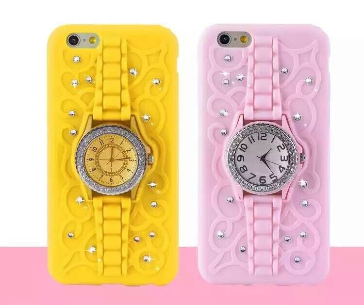 Luxury Watch Case Candy Silicon Phone Cover Fashion Silicone Case For iphone 6 6s 