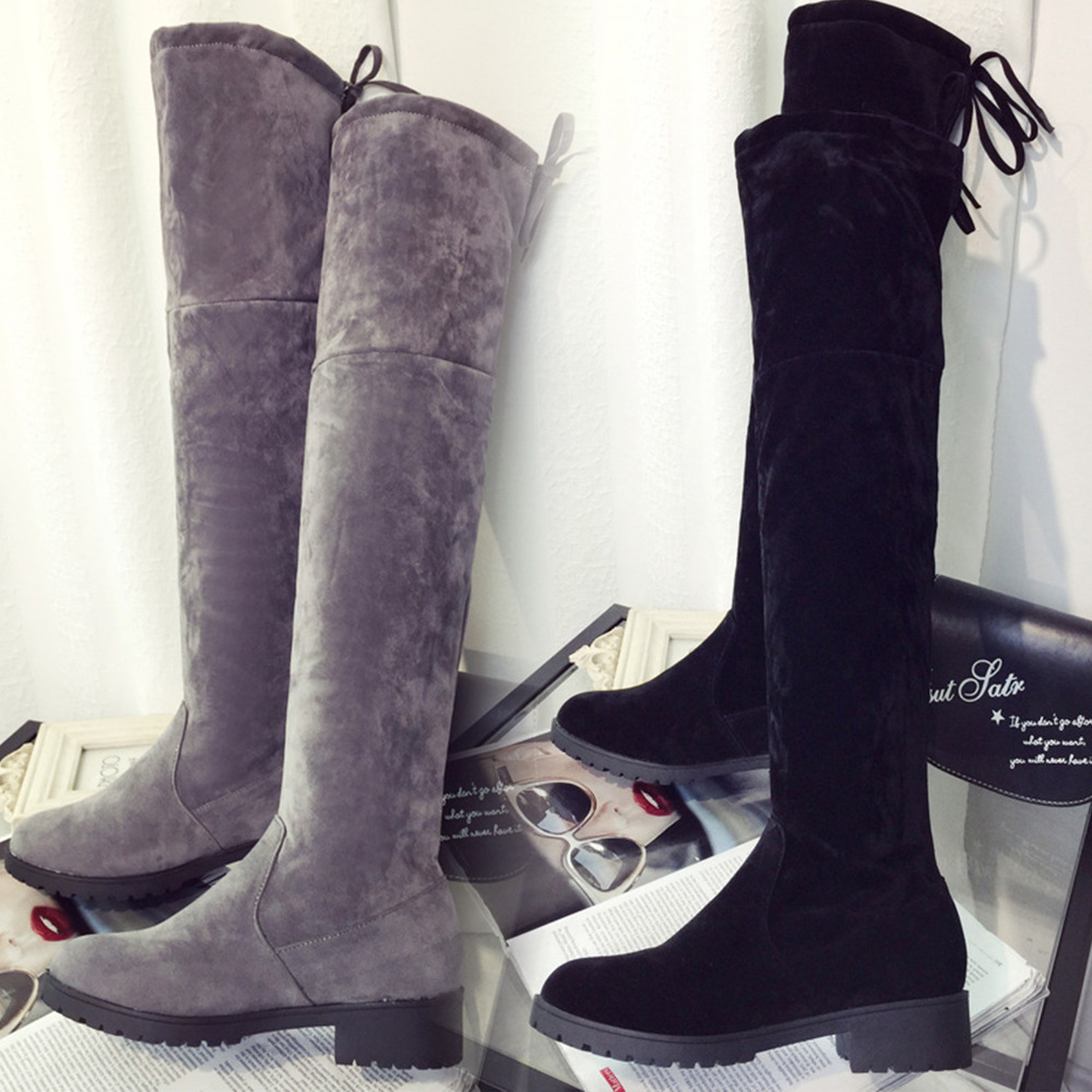 faux suede tall boots