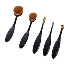 5PC/Set Tooth Brush Shape Oval Makeup Brush Set Professional Foundation Powder Brush Kits Makeup Brush Set