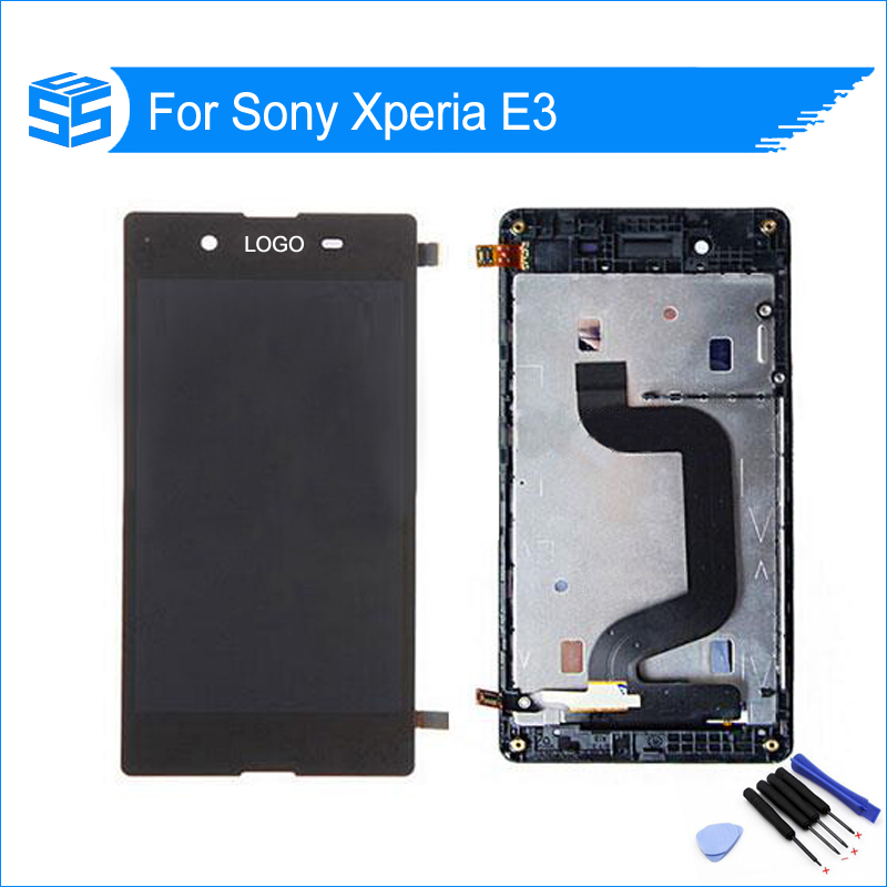 For Sony Xperia E3 LCD Display Touch Screen Digitizer Assembly for Sony Xperia E3 D2243 D2212 D2003 D2206 with frame
