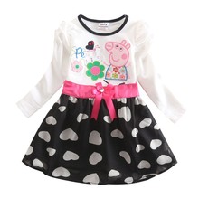 Girl pig lace dress children 100 cotton clothing lace ball gown party evening dresses kids pig