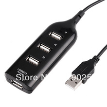 Wholesale High Speed Mini 4 Port USB 2.0 Hub USB Port For Laptop PC Computer Laptop Peripherals Accessories Free Drop Shipping