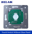 WELAIK Switch White Wall Switch EU Touch Switch DIY Parts Screen Wall Light Switch 1gang1way AC110