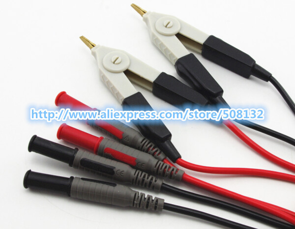 with 4mm connectors for DMMs or LCR-Meter 2 Test Clips for 2x 2-Wire or 4-Wire 