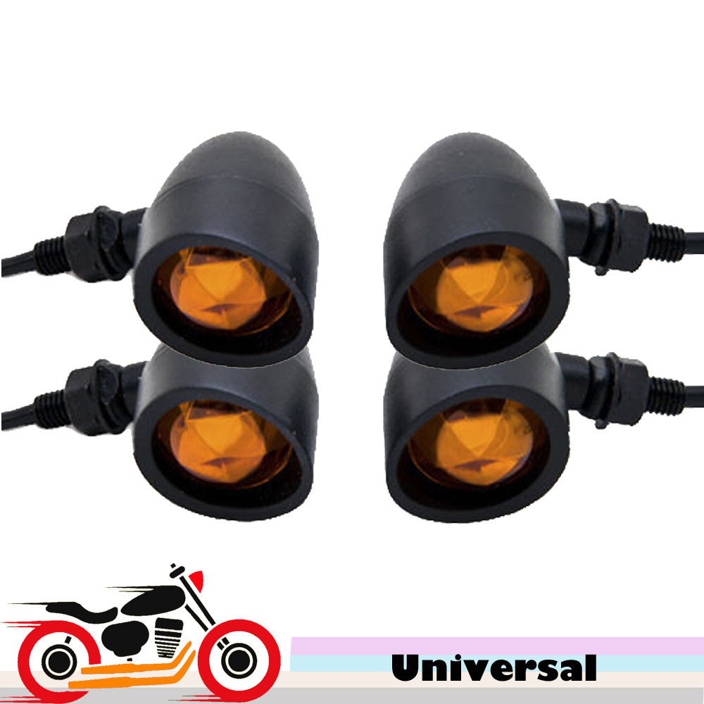 4x Motorcycle Motorbike Turn Signal Flasher Front Rear Indicator Light for For font b Harley b