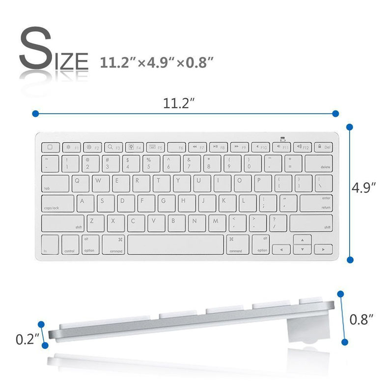 Ultra slim Wireless Keyboard Bluetooth 3 0 For Apple iPad iPhone Series Mac Book Samsung Phones