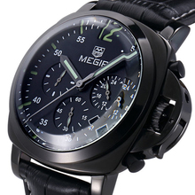 100% cuero genuino de cuarzo relojes resistente al agua función calendario multifuncional pequeña obra de línea, relojes de hombre 2015, Reloj