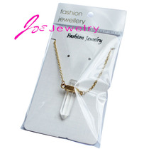 DIY Raw quartz necklaces natural stone transparent crystal necklaces manual sewing fine jewlery Reiki Healing Pendant