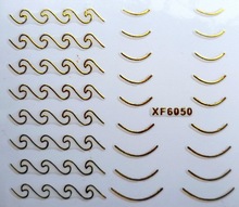 1 Sheet 3D gilded nail stickers affixed nail polish does not fade nail supplies wholesale XF6050