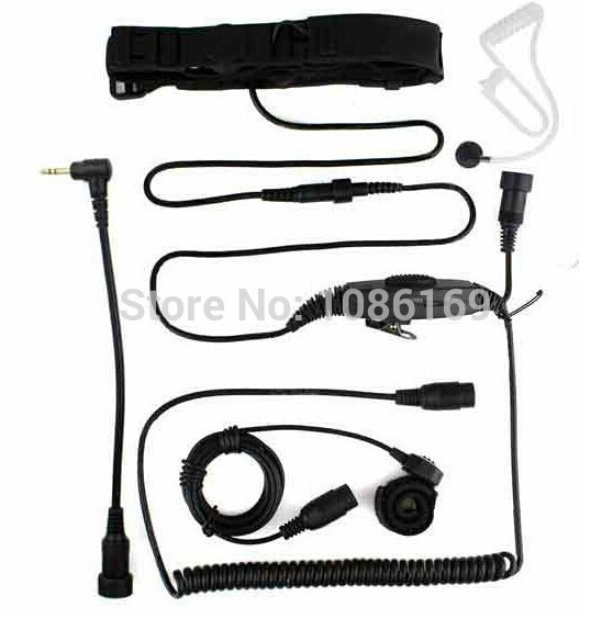 2015 Real New Parts Radio Sets 10pcs 1 Pin Ptt Vox Adjustable Volume Throat Or Forehead