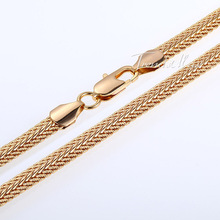 6MM 18K Rose Yellow White Gold Filled Necklace MENS Chain Womens Necklace Snake Chain Fashion Jewelry