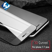 For NEW iphone7 2016 3D 9H Full Screen Coverage Tempered Glass For iphone 7 A1778 Screen Protector Film 4.7inch Glass Protective