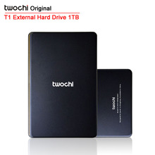 Free shipping TWOCHI T1 Original 2.5” Slim Mobile Portable HDD 1TB USB2.0 External Hard Drive 1000GB Storage Disk Plug and Play