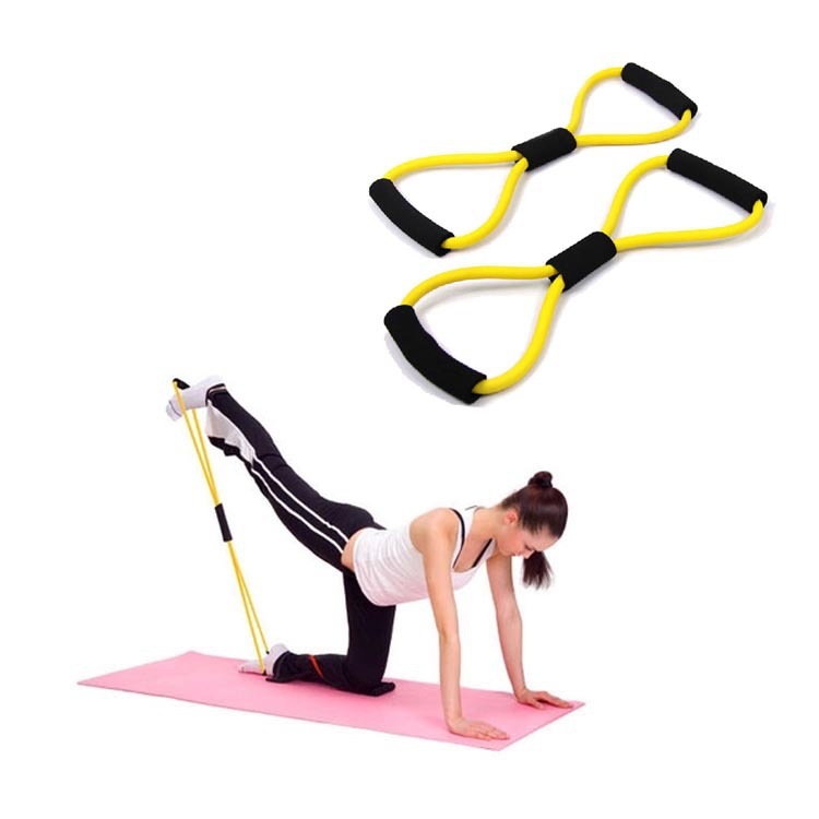 New Resistance Training Bands Tube Workout Exercise For Yoga 8 Type Fashion Body Building Fitness Equipment