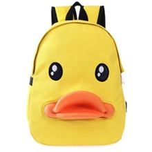 Мода девушки женщин холст рюкзак мило желтая утка Bookbag рюкзак колледжа ветер нью-рюкзак мешок школы бесплатная доставка(China (Mainland))