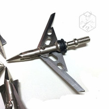 3pcs lot Hunting Arrow Head 2 Blade 100 Grain Diameter 2 Hunting Compound Bow Stainless Steel