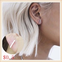 2015-New-Fashion-Gold-Silver-Simple-T-Bar-Earrings-For-Women-Ear-Stud-Fine-Jewelry-Wholesale