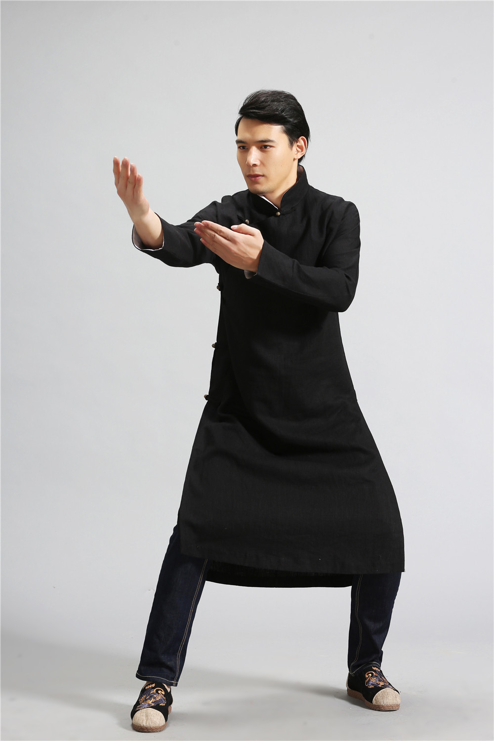 Details about   Chinese Japanese Oriental Mens Martial Kung Fu Kimono Dressing Gown mrobe1112 