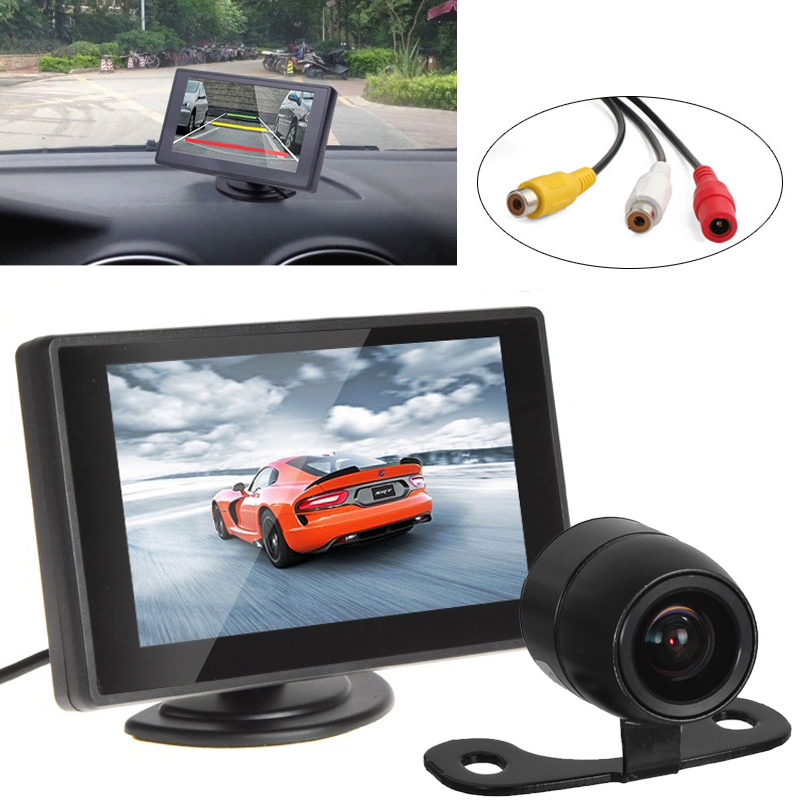 4.3 Inch Color TFT LCD Car Rearview Monitor 480 x 272 Car Backup Parking Monitor + Car Rear View Reverse Camera 4.3 Inch Color TFT LCD Car Rearview Monitor 480 x 272 Car Backup Parking Monitor + Car Rear View Reverse Camera