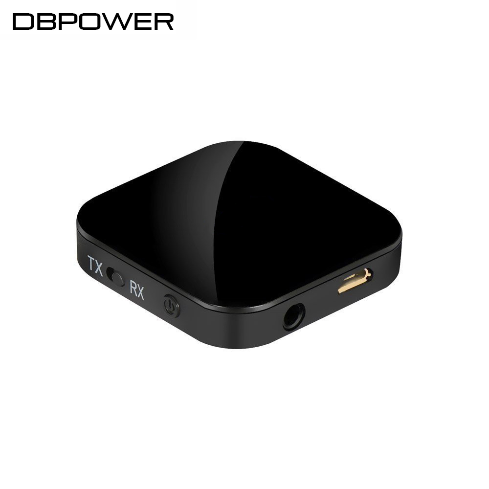 DBPOWER 2-in-1 Bluetooth Receiver Transmitter Wireless Audio Receiver for Stereo Music Support Connecting 2 Speakers & Earphones