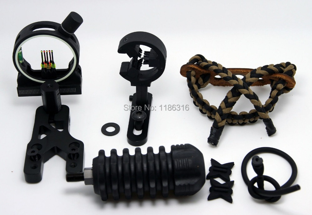 UPGRADE KIT COMPOUND BOW STABILIZER OPTIC SIGHT ARROW REST Peep archery sights Free Shipping