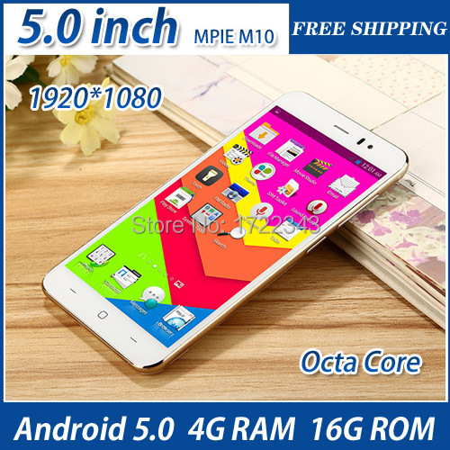 5 0 inch Original Smartphone MPIE M10 MTK6752 Octa Core 1080P 4GB RAM 16GB ROM Dual