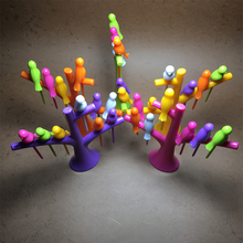Tableware Dinnerware Sets Plastic Creative Tree Birdies Design Food Dessert Cake Fruit Forks Home Kitchen Accessories 5 Color