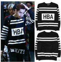 2014 New Hip Hop T Shirt 100% Cotton Big Block Design Tee Shirt Fashion Tshirt Hood By Air Hba Long Sleeve T-shirt Exo Bts