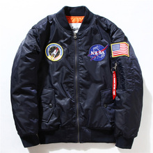 Bomber Jackets!!! NASA Air Force Embroidery Pilot Luxury Brand Jacket Thin Style US Army Men Baseball Military Coats