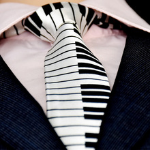 Korean Casual Fashion Personality Piano Motif Tie Moderator Nightclub Influx of People Must Polyester Filament 5cm Free shipping