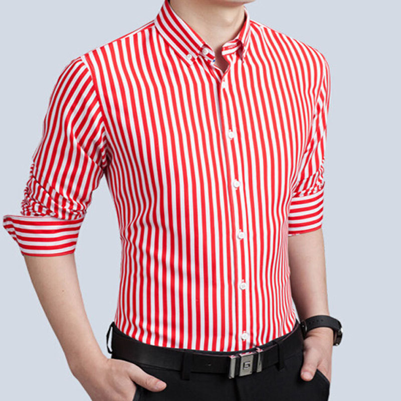 Casual Men\'s Striped Long Sleeves T-Shirt Casual Men\'s Striped Long Sleeves T-Shirt